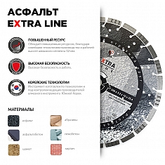 Характеристики и применение сегментного алмазного круга Diam Extra Line 1A1RSS Turbo Асфальт 350 мм