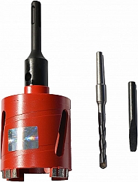 Коронки для подрозетников по бетону Diam MasterLine 72 мм с принадлежностями