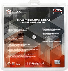 Упаковка сегментных алмазных кругов Diam Extra Line 1A1RSS Turbo Асфальт 350 мм