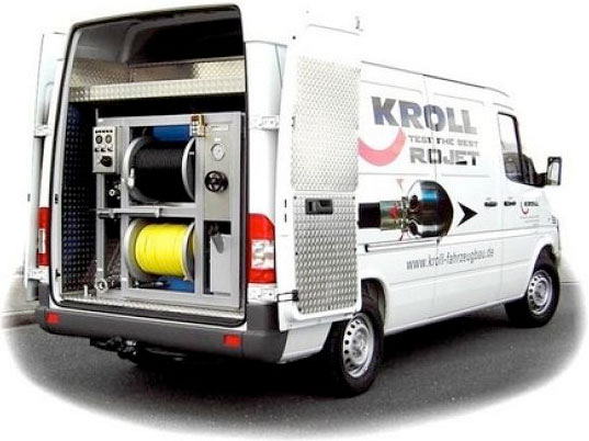 Использование каналопромывочной машины Kroll ROJET 100/200 Basic